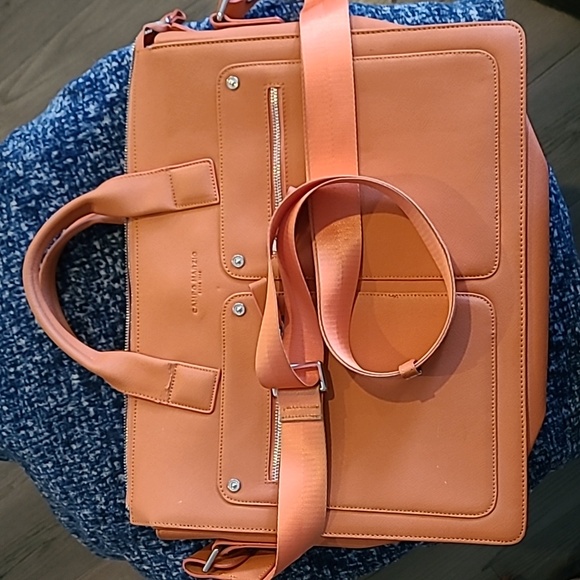 Campo Marzio Roma 1933 Leather Crossbody Laptop/Document Bag - Monte Cristo - Picture 4 of 10